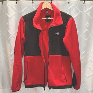 Pink/gray north face jacket women’s